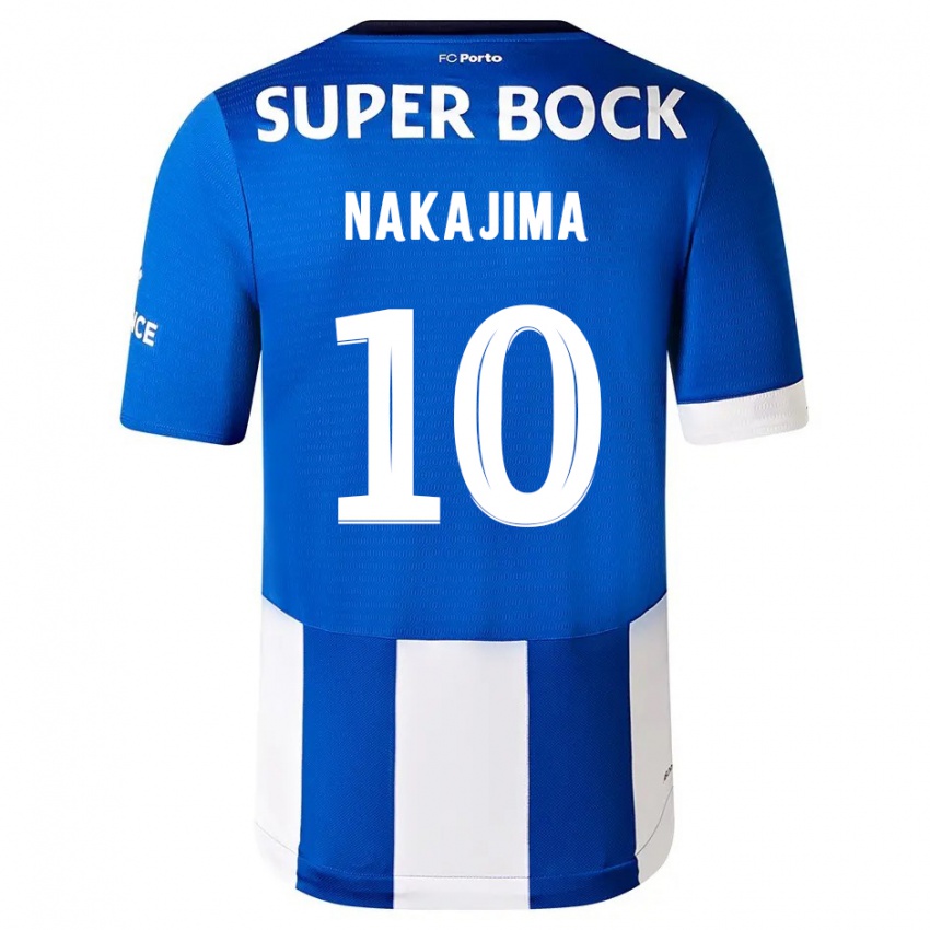 Kinder Shoya Nakajima #10 Blau Weiss Heimtrikot Trikot 2023/24 T-Shirt