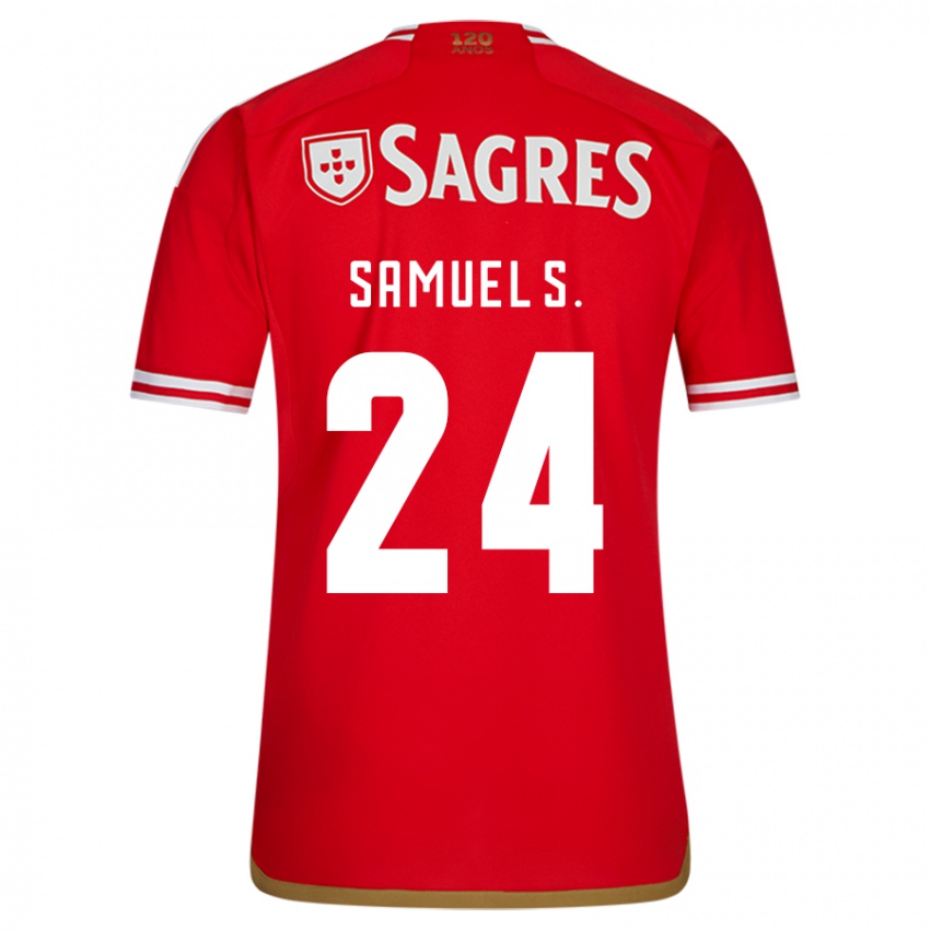 Kinder Samuel Soares #24 Rot Heimtrikot Trikot 2023/24 T-Shirt
