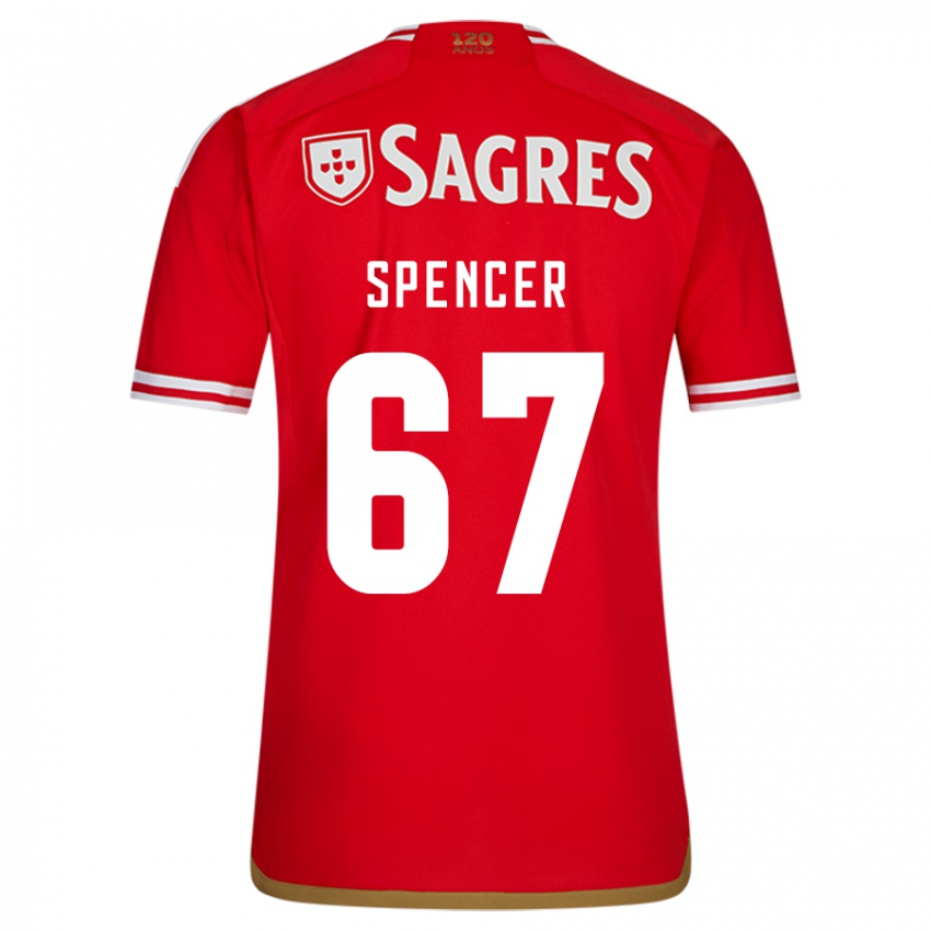 Kinder Diogo Spencer #67 Rot Heimtrikot Trikot 2023/24 T-Shirt