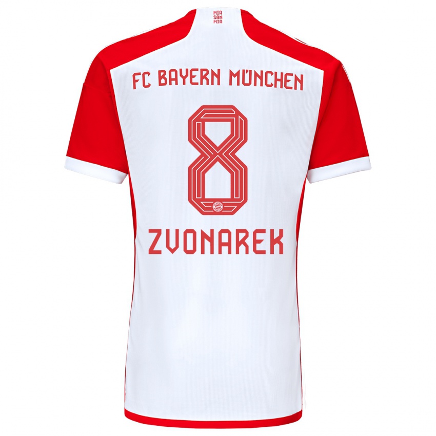 Kinder Lovro Zvonarek #8 Rot-Weiss Heimtrikot Trikot 2023/24 T-Shirt