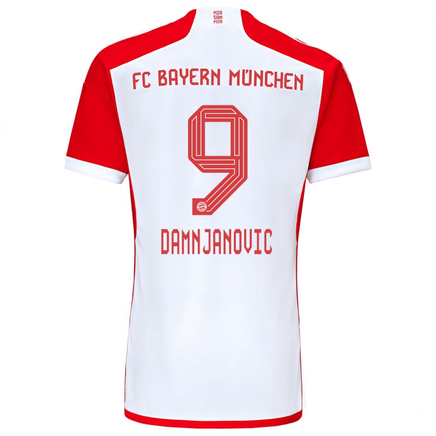 Kinder Jovana Damnjanovic #9 Rot-Weiss Heimtrikot Trikot 2023/24 T-Shirt