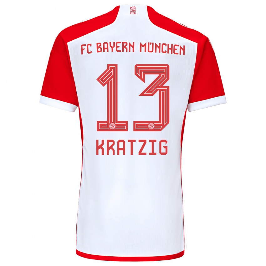 Kinder Frans Kratzig #13 Rot-Weiss Heimtrikot Trikot 2023/24 T-Shirt
