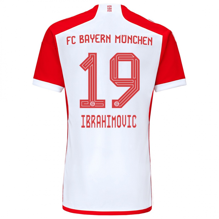 Kinder Arijon Ibrahimovic #19 Rot-Weiss Heimtrikot Trikot 2023/24 T-Shirt