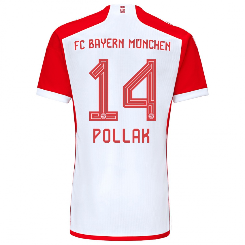 Kinder Florian Pollak #14 Rot-Weiss Heimtrikot Trikot 2023/24 T-Shirt