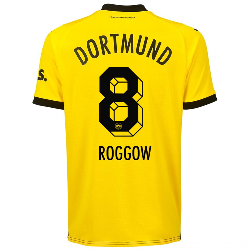 Kinder Franz Roggow #8 Gelb Heimtrikot Trikot 2023/24 T-Shirt