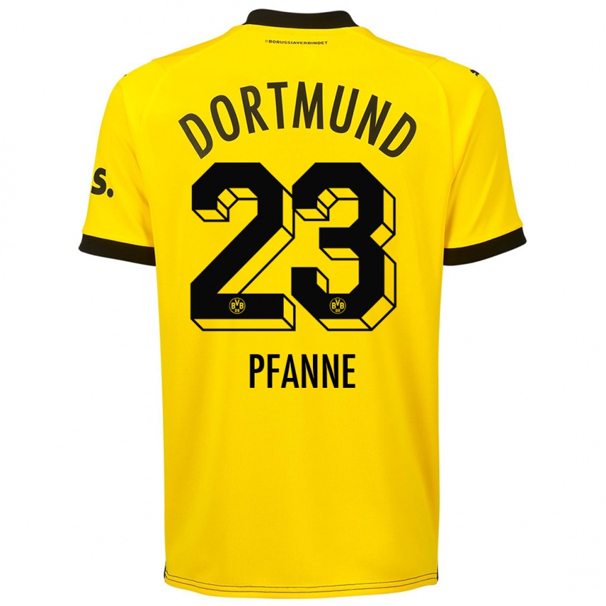 Kinder Franz Pfanne #23 Gelb Heimtrikot Trikot 2023/24 T-Shirt