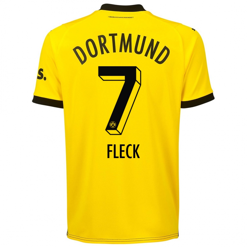 Kinder Fritz Fleck #7 Gelb Heimtrikot Trikot 2023/24 T-Shirt