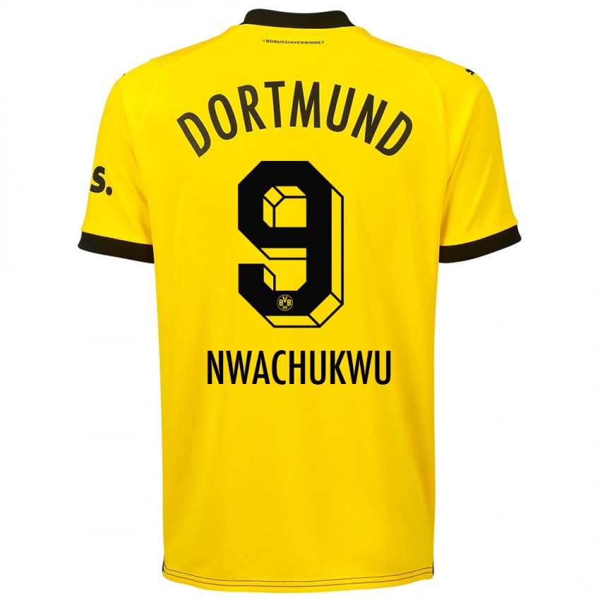 Kinder Isaak Nwachukwu #9 Gelb Heimtrikot Trikot 2023/24 T-Shirt