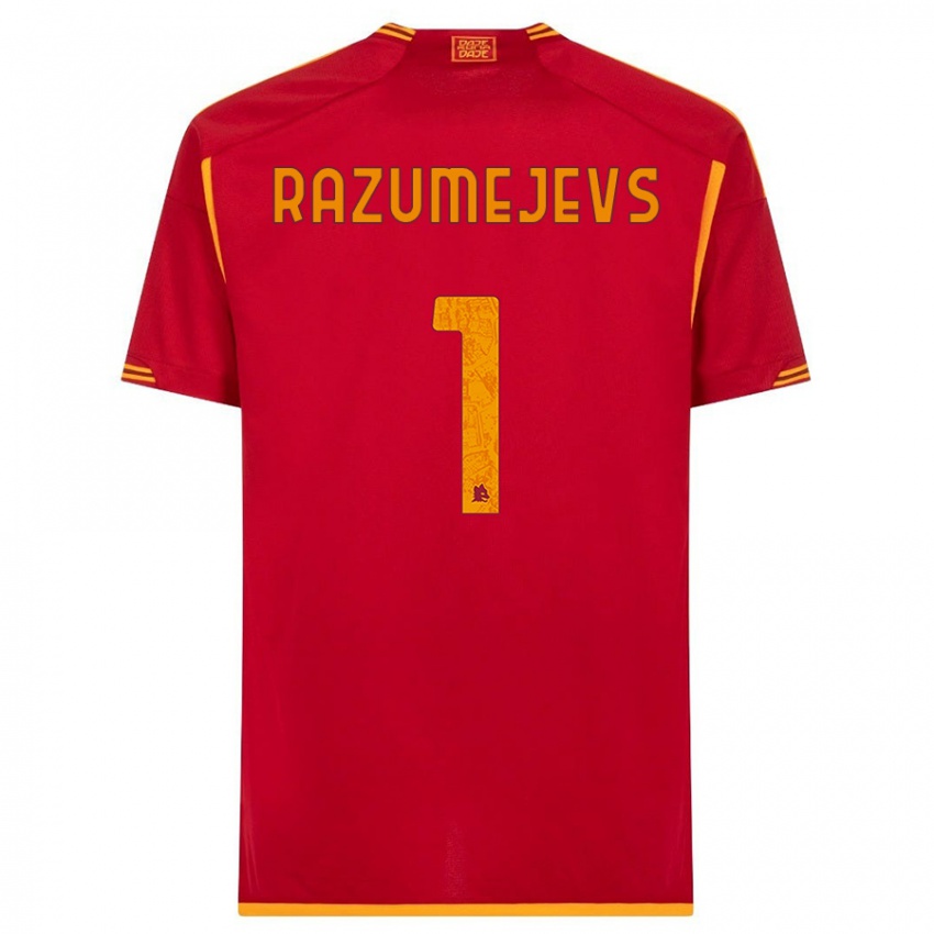 Kinder Vladislavs Razumejevs #1 Rot Heimtrikot Trikot 2023/24 T-Shirt