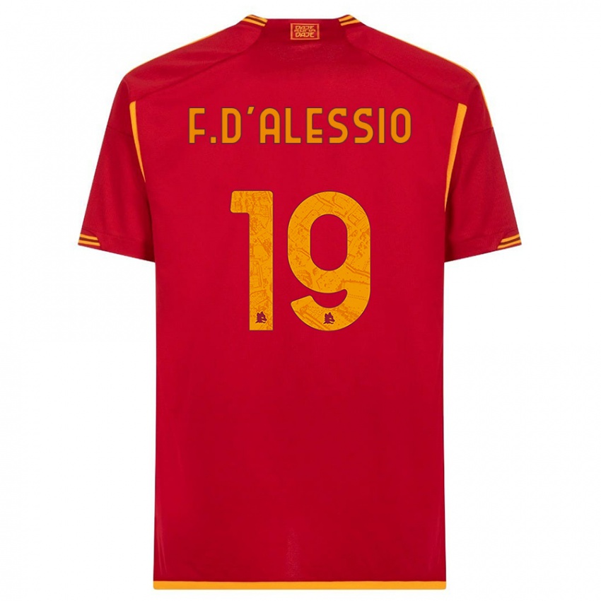 Kinder Francesco D'alessio #19 Rot Heimtrikot Trikot 2023/24 T-Shirt
