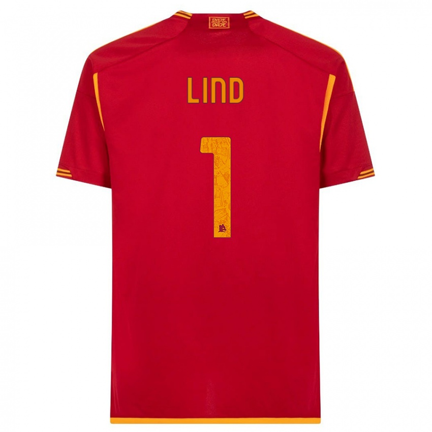 Kinder Emma Lind #1 Rot Heimtrikot Trikot 2023/24 T-Shirt