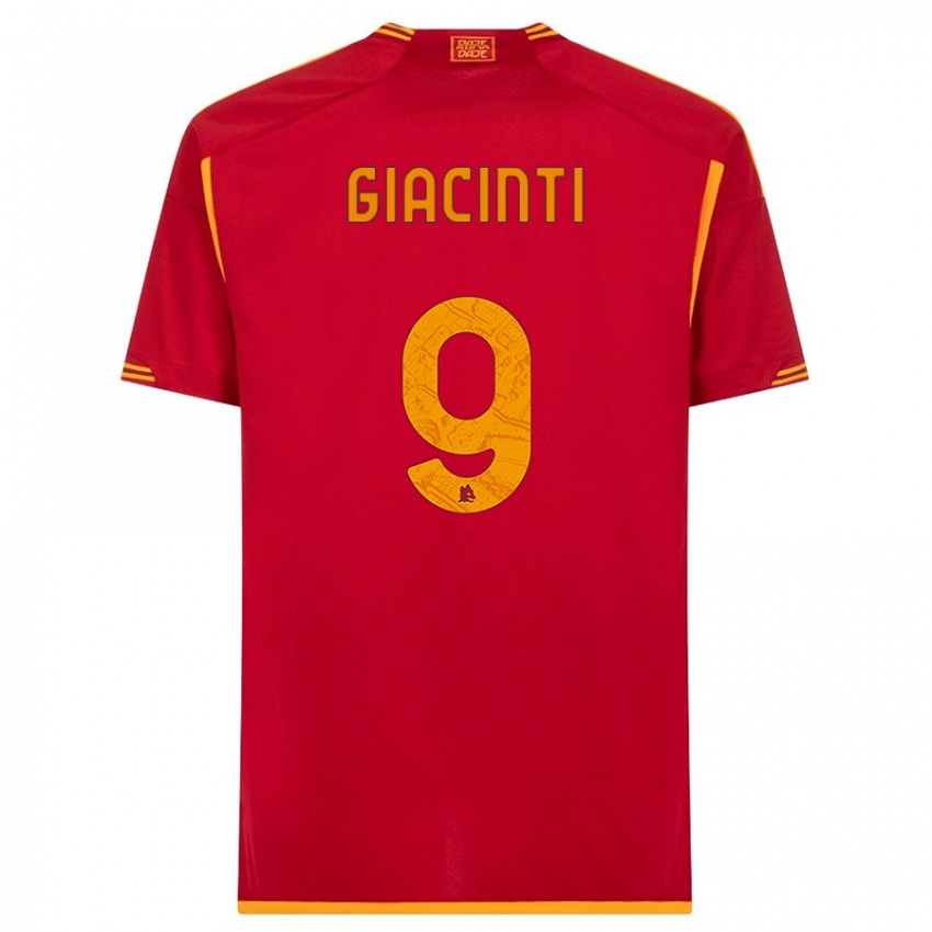 Kinder Valentina Giacinti #9 Rot Heimtrikot Trikot 2023/24 T-Shirt