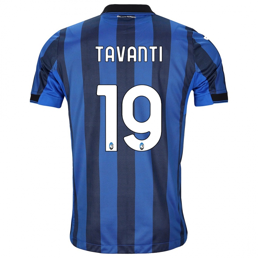 Kinder Mattia Tavanti #19 Schwarz Blau Heimtrikot Trikot 2023/24 T-Shirt