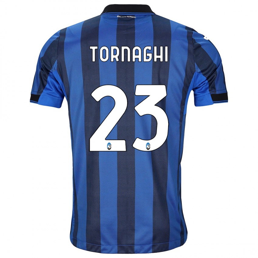 Kinder Pietro Tornaghi #23 Schwarz Blau Heimtrikot Trikot 2023/24 T-Shirt