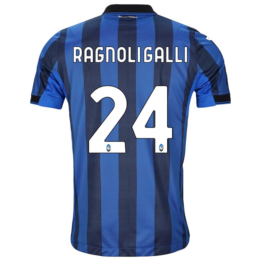 Kinder Federico Ragnoli Galli #24 Schwarz Blau Heimtrikot Trikot 2023/24 T-Shirt