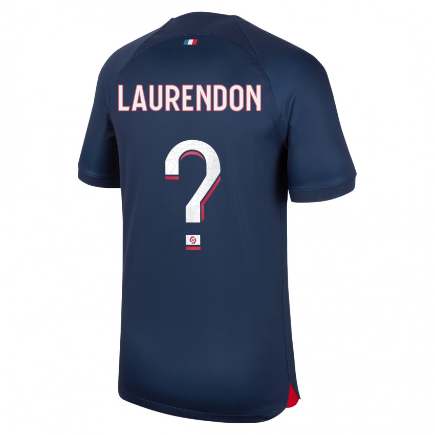 Kinder Bilal Laurendon #0 Blau Rot Heimtrikot Trikot 2023/24 T-Shirt