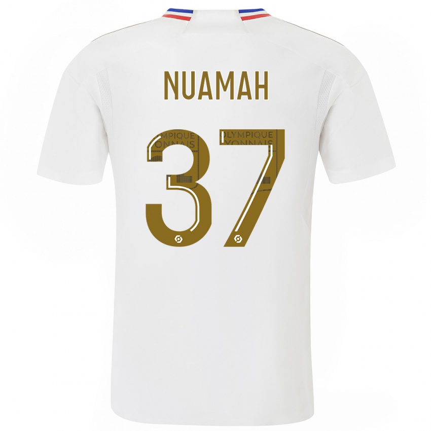 Kinder Ernest Nuamah #37 Weiß Heimtrikot Trikot 2023/24 T-Shirt