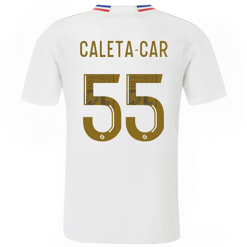 Kinder Duje Caleta-Car #55 Weiß Heimtrikot Trikot 2023/24 T-Shirt