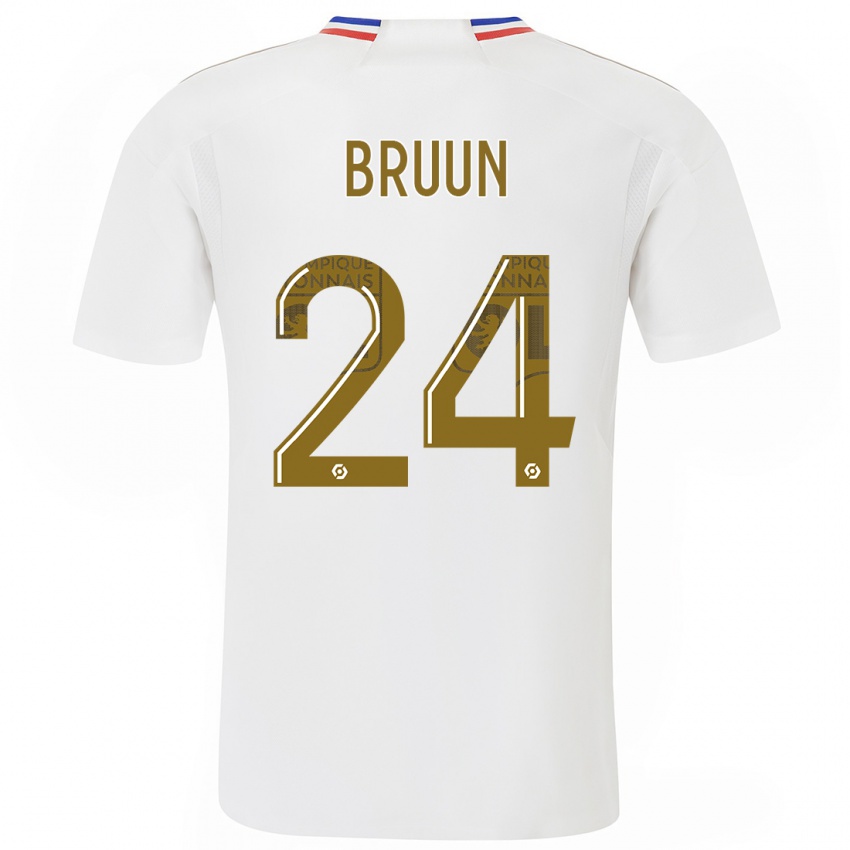 Kinder Signe Bruun #24 Weiß Heimtrikot Trikot 2023/24 T-Shirt