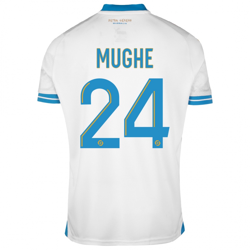 Kinder François Mughe #24 Weiß Heimtrikot Trikot 2023/24 T-Shirt