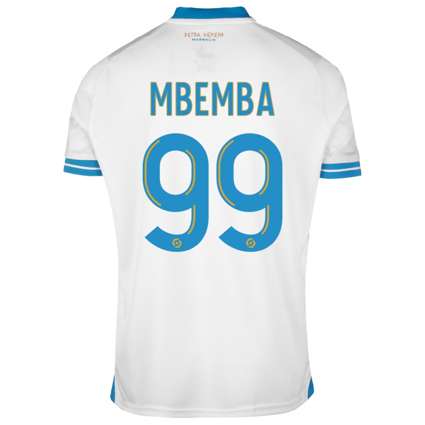 Kinder Chancel Mbemba #99 Weiß Heimtrikot Trikot 2023/24 T-Shirt