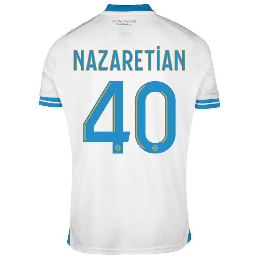 Kinder Manuel Nazaretian #40 Weiß Heimtrikot Trikot 2023/24 T-Shirt