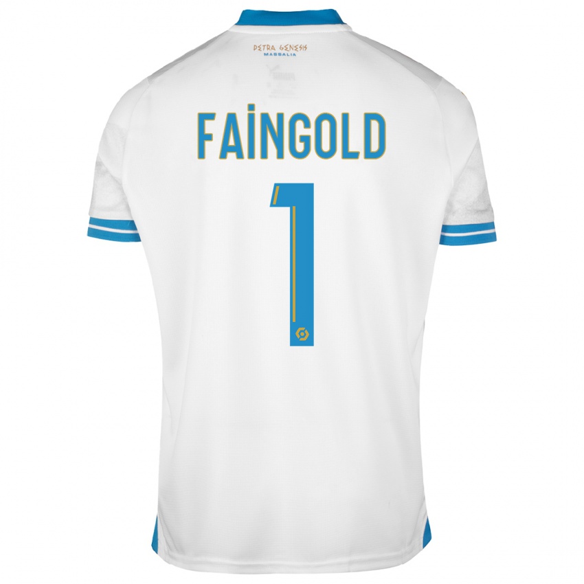 Kinder Abbie Faingold #1 Weiß Heimtrikot Trikot 2023/24 T-Shirt
