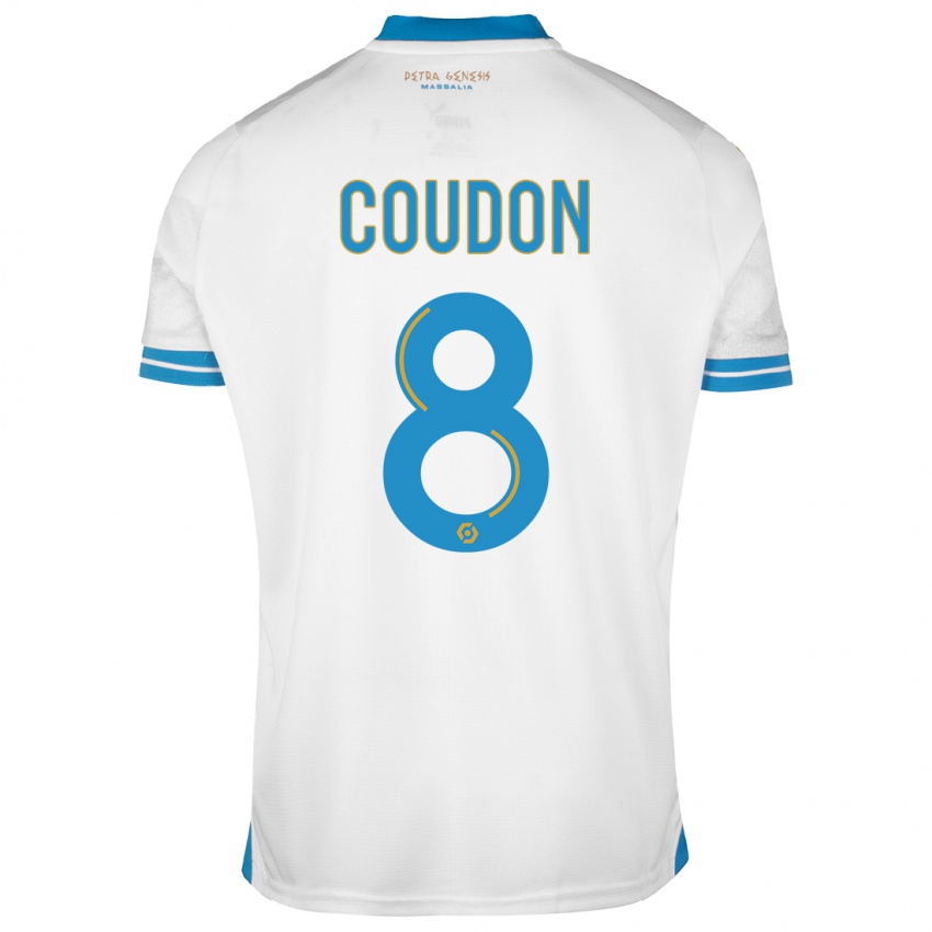 Kinder Marine Coudon #8 Weiß Heimtrikot Trikot 2023/24 T-Shirt