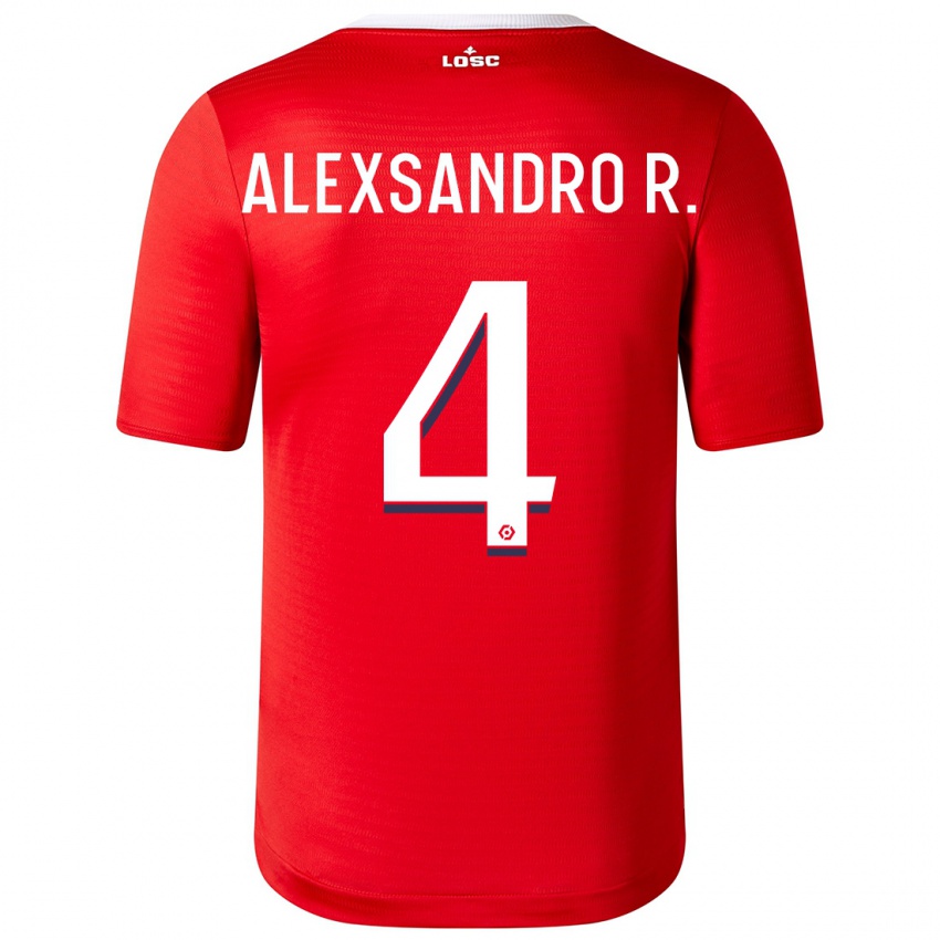 Kinder Alexsandro #4 Rot Heimtrikot Trikot 2023/24 T-Shirt
