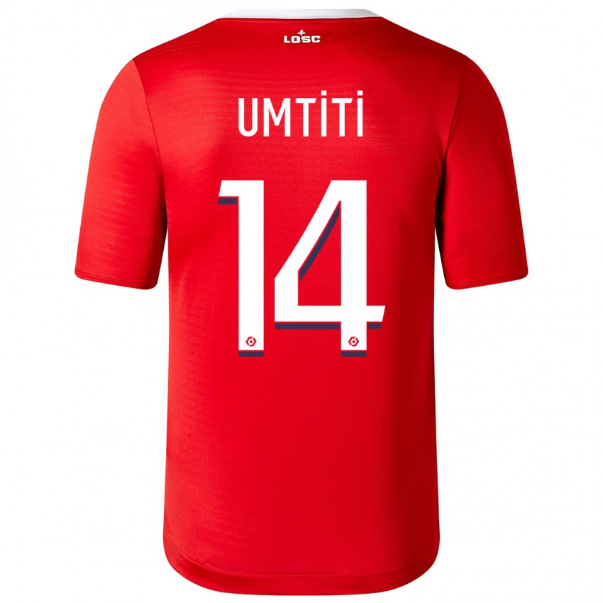 Kinder Samuel Umtiti #14 Rot Heimtrikot Trikot 2023/24 T-Shirt