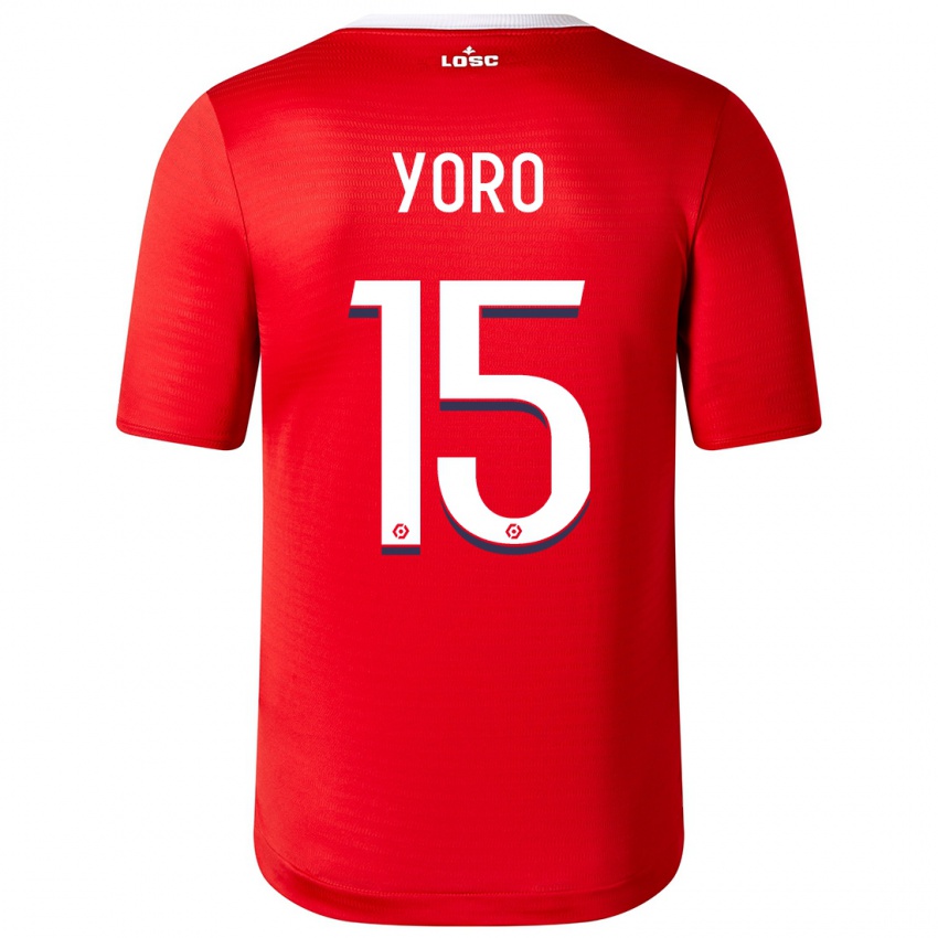 Kinder Leny Yoro #15 Rot Heimtrikot Trikot 2023/24 T-Shirt