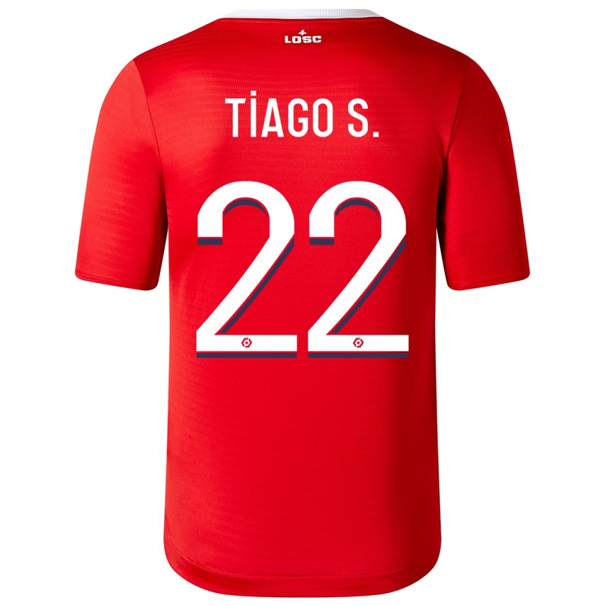 Kinder Tiago Santos #22 Rot Heimtrikot Trikot 2023/24 T-Shirt