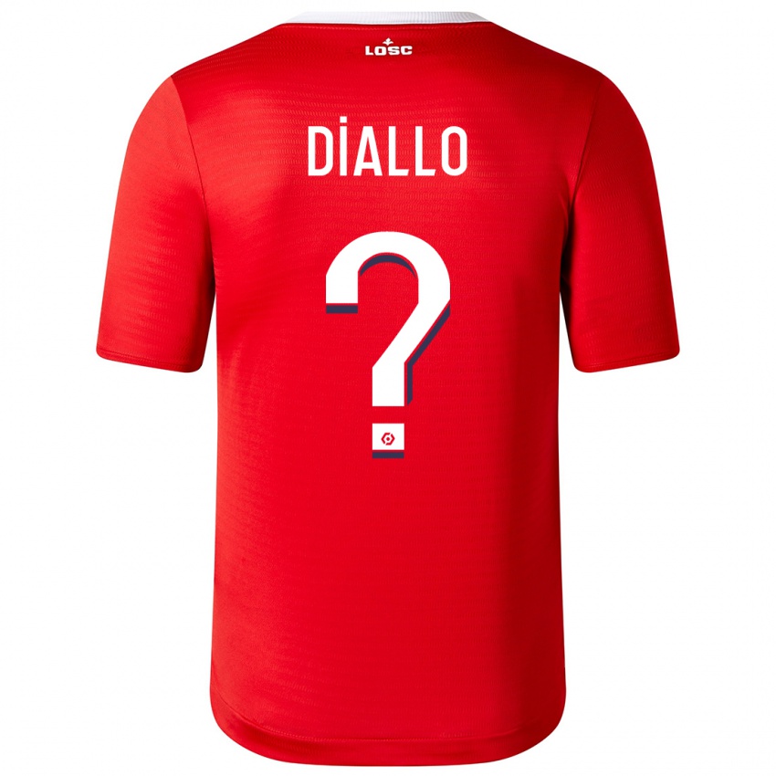 Kinder Alpha Diallo #0 Rot Heimtrikot Trikot 2023/24 T-Shirt