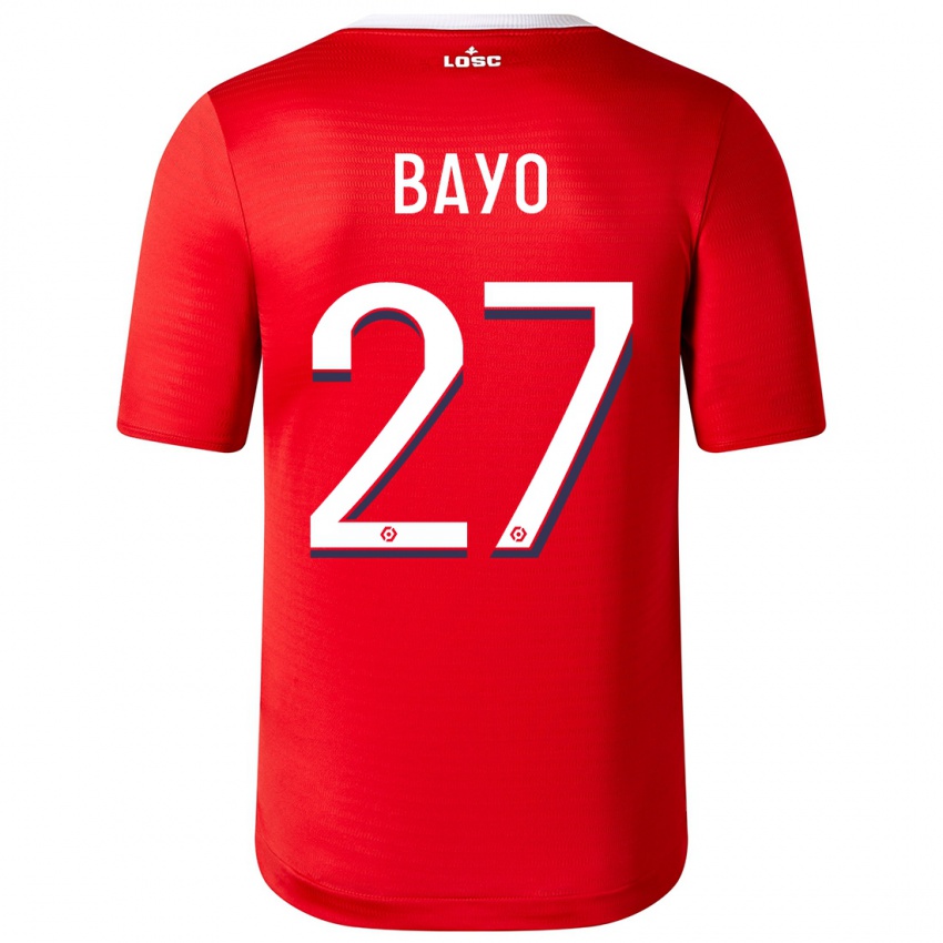 Kinder Mohamed Bayo #27 Rot Heimtrikot Trikot 2023/24 T-Shirt