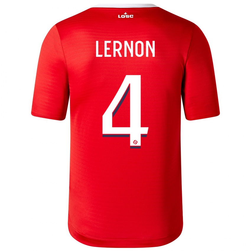 Kinder Jessica Lernon #4 Rot Heimtrikot Trikot 2023/24 T-Shirt