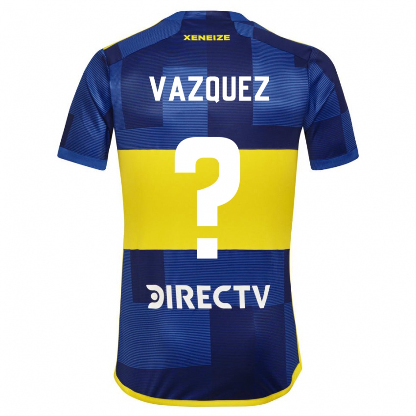 Kinder Luis Vazquez #0 Dunkelblau Gelb Heimtrikot Trikot 2023/24 T-Shirt