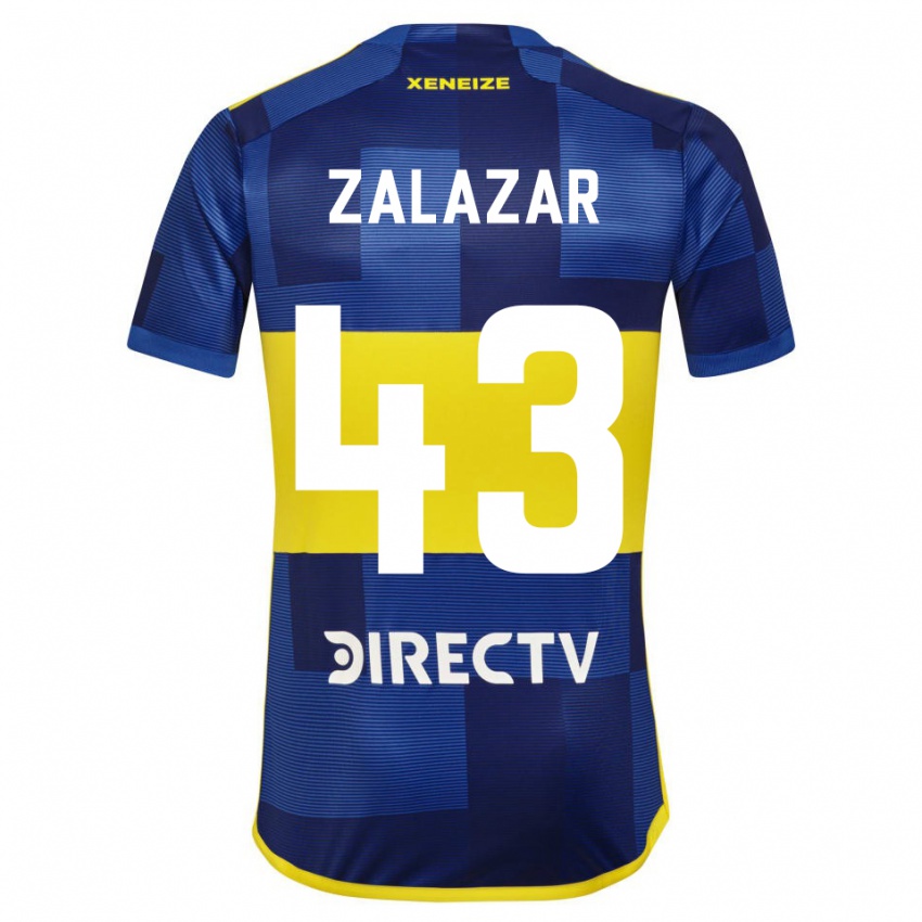 Kinder Maximiliano Zalazar #43 Dunkelblau Gelb Heimtrikot Trikot 2023/24 T-Shirt