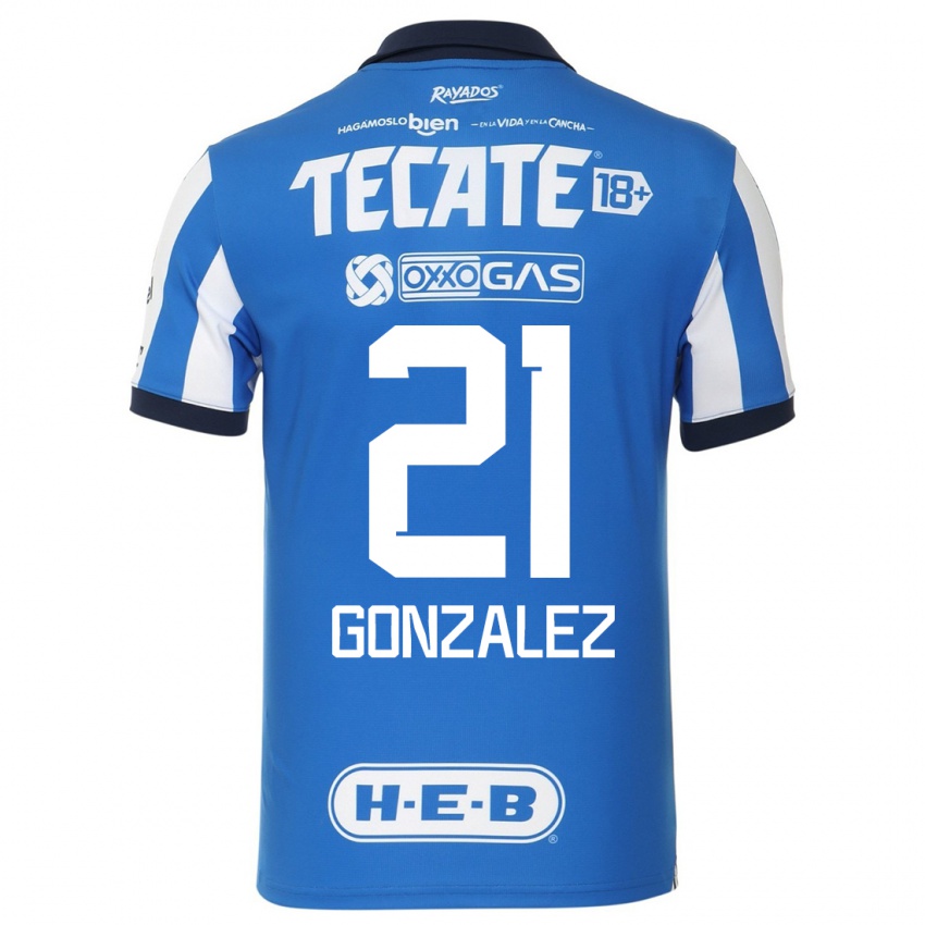 Kinder Arturo González #21 Blau Weiss Heimtrikot Trikot 2023/24 T-Shirt
