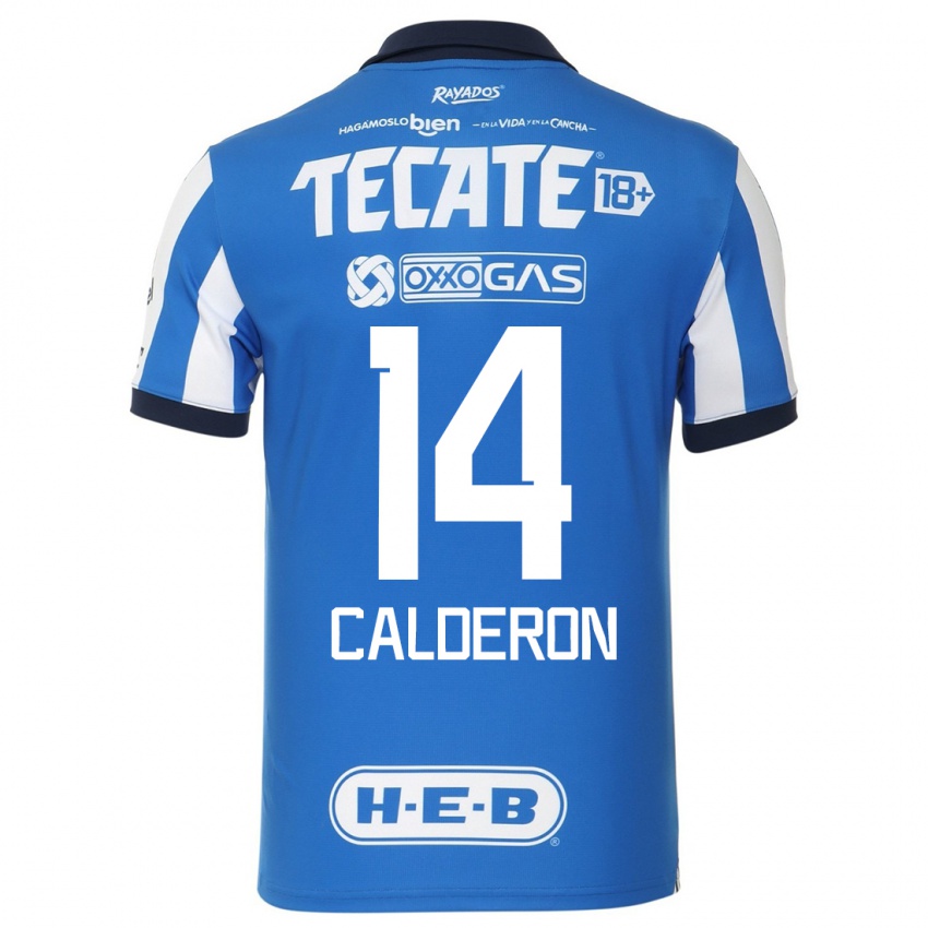 Kinder Alejandra Calderon #14 Blau Weiss Heimtrikot Trikot 2023/24 T-Shirt