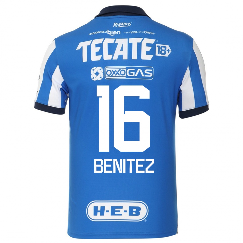 Kinder Xanic Benitez #16 Blau Weiss Heimtrikot Trikot 2023/24 T-Shirt