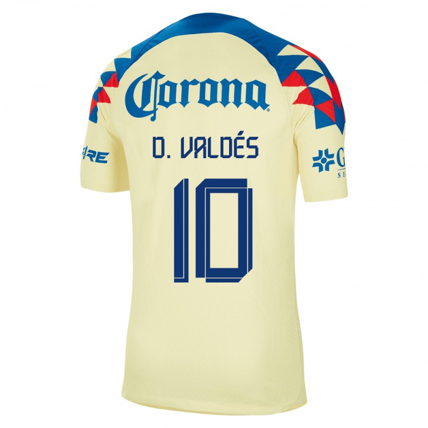 Kinder Diego Valdés #10 Gelb Heimtrikot Trikot 2023/24 T-Shirt