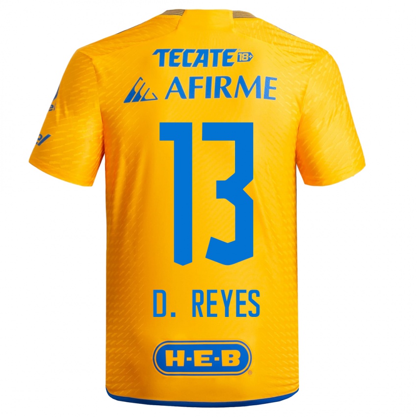 Kinder Diego Reyes #13 Gelb Heimtrikot Trikot 2023/24 T-Shirt