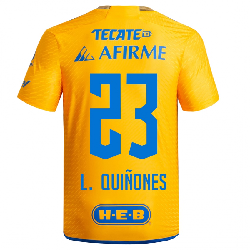 Kinder Luis Quinones #23 Gelb Heimtrikot Trikot 2023/24 T-Shirt