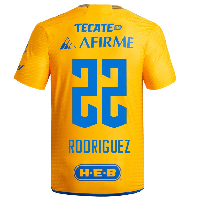 Kinder Anika Rodriguez #22 Gelb Heimtrikot Trikot 2023/24 T-Shirt