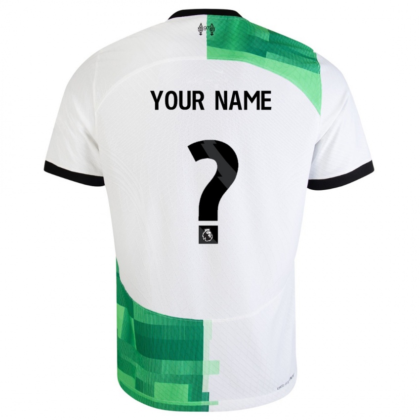 Kinder Ihren Namen #0 Weiß Grün Auswärtstrikot Trikot 2023/24 T-Shirt