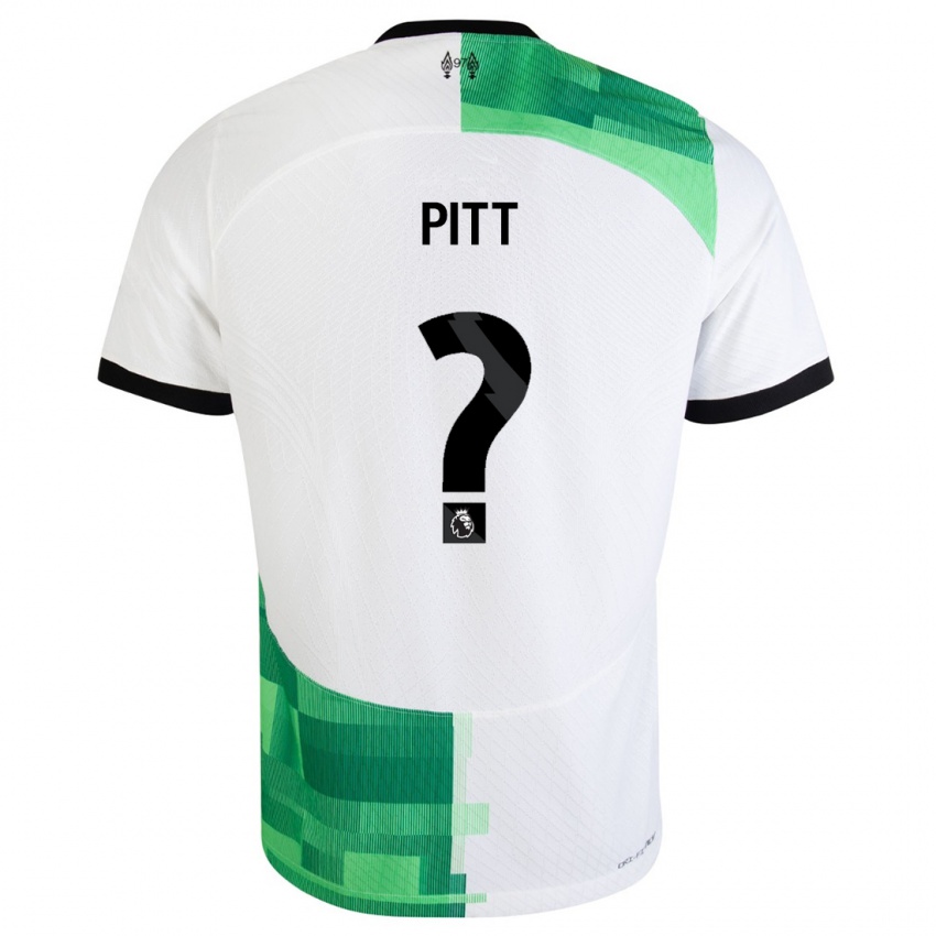 Kinder Lucas Pitt #0 Weiß Grün Auswärtstrikot Trikot 2023/24 T-Shirt