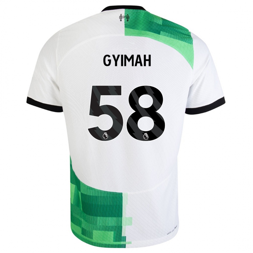 Kinder Francis Gyimah #58 Weiß Grün Auswärtstrikot Trikot 2023/24 T-Shirt