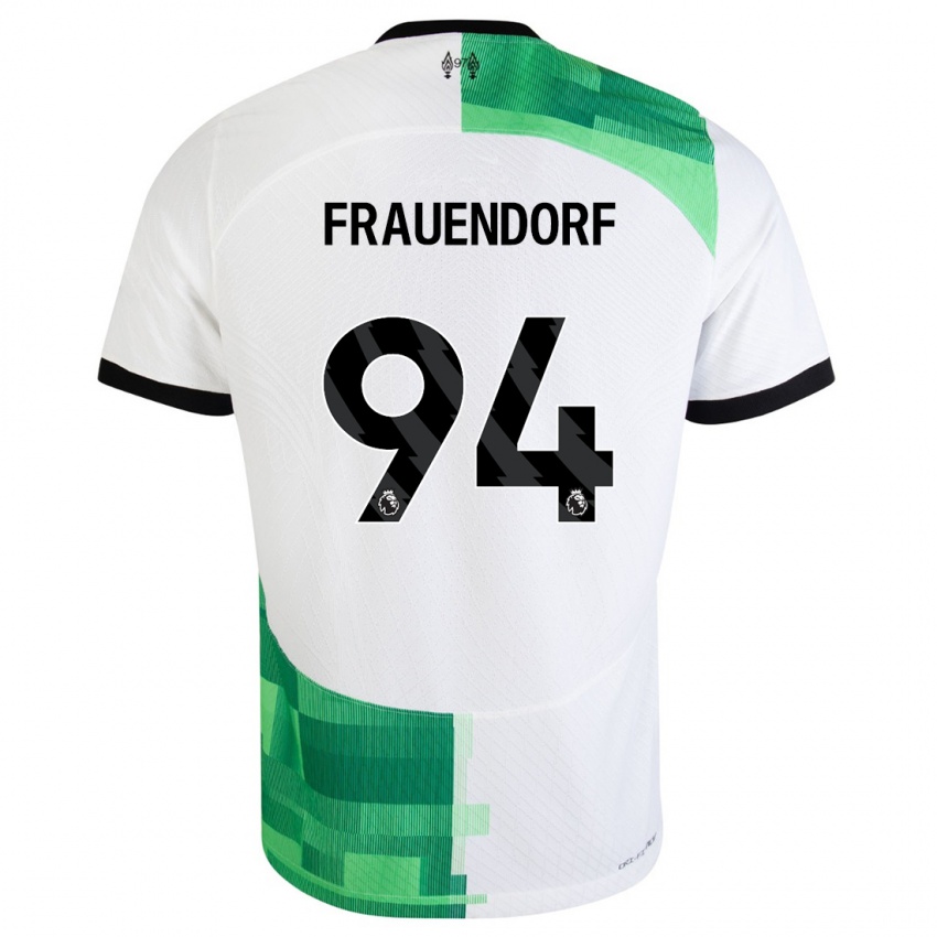 Kinder Melkamu Frauendorf #94 Weiß Grün Auswärtstrikot Trikot 2023/24 T-Shirt