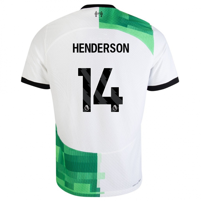 Kinder Henderson #14 Weiß Grün Auswärtstrikot Trikot 2023/24 T-Shirt