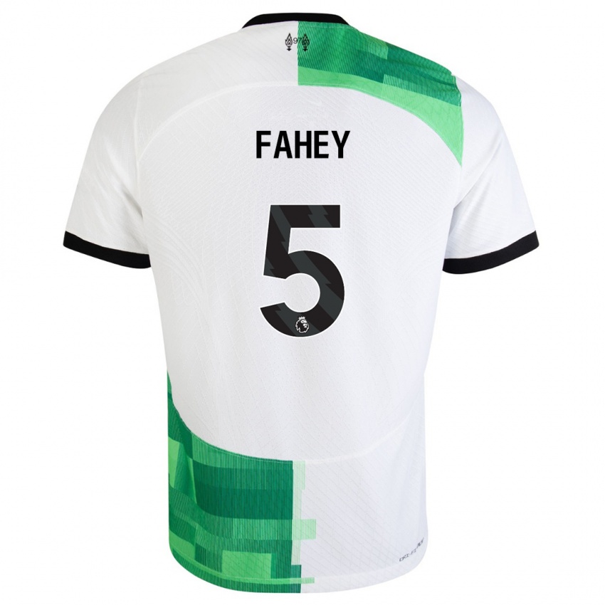 Kinder Niamh Fahey #5 Weiß Grün Auswärtstrikot Trikot 2023/24 T-Shirt